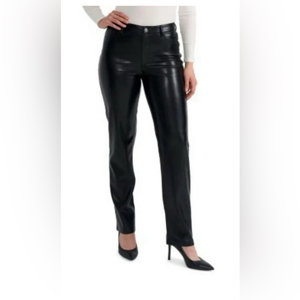 NWTS Joie Limited Edition Ladies Faux Leather Straight Leg Pant Black